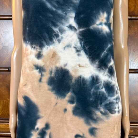 NWOT Nina Leonard Sand Fusion Criss Cross Back Side Slits Scoop Neck Maxi Dress - Picture 11 of 16